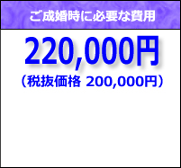 小倉結婚相談所琥珀コーススタンダードプランの成婚料は200,000円です